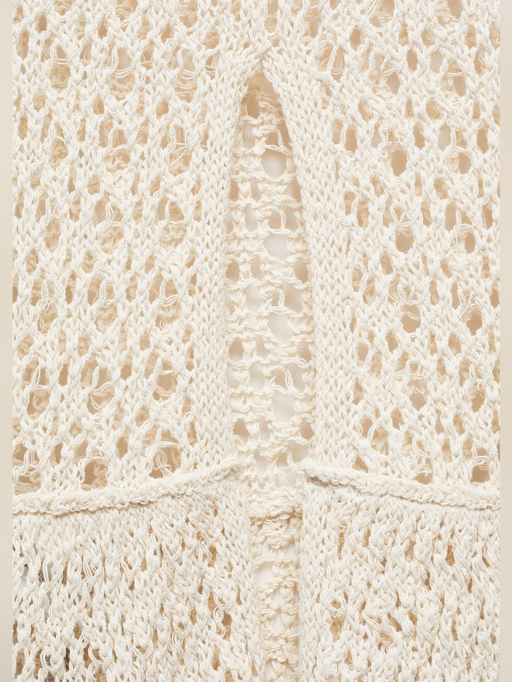 Mango MNG - NWT Ivory off white cream knit Crochet Cover-Up Skirt Swim - Picture 3 of 7